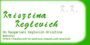 krisztina keglevich business card